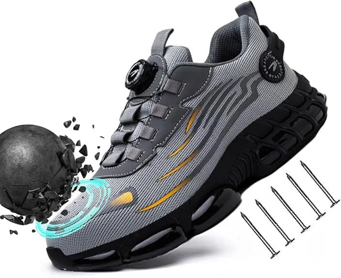 Men's outdoor comfortable breathable safety boots non-slip hiking shoes casual travel sports shoes anti-smash safety shoes