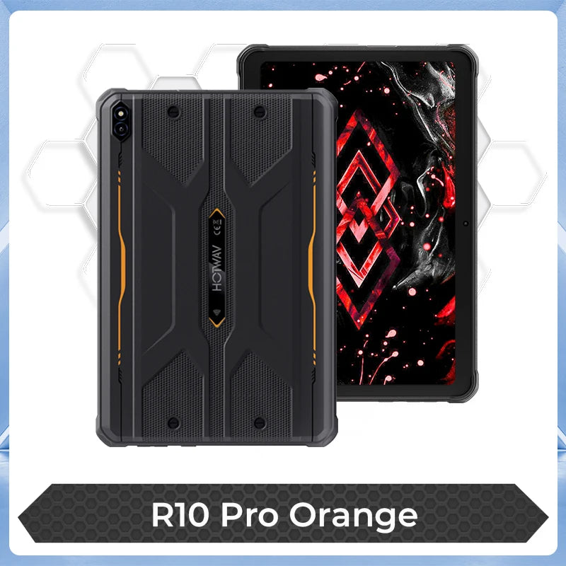 HOTWAV R10 Pro Rugged Tablet 10800mAh Massive Battery 10.1'' HD+ Display Pad Android 14 8GB 256GB 13MP 4G Global Tablet PC