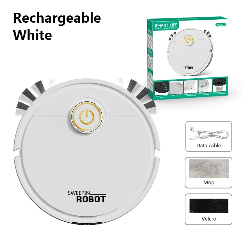 Smart Sweeping Robot Sweeping Suction Mopping 3-in-1 USB Rechargeable Vacuum Home Appliance For Floors Countertops Pet Hair