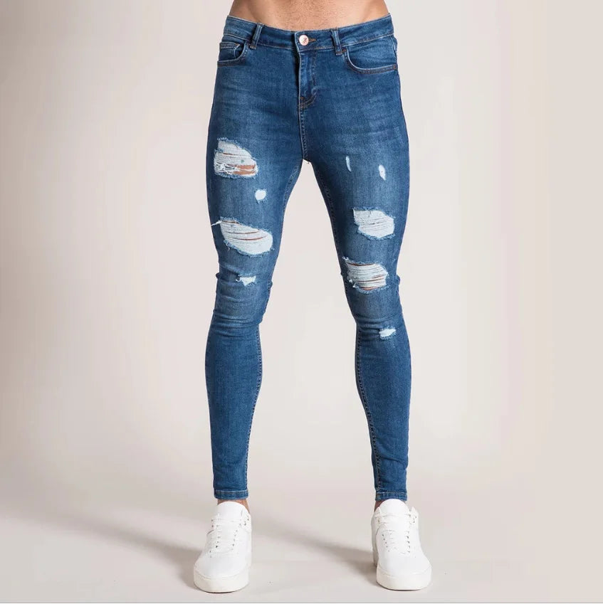 Skinny Fit Hip Hop Denim Jeans