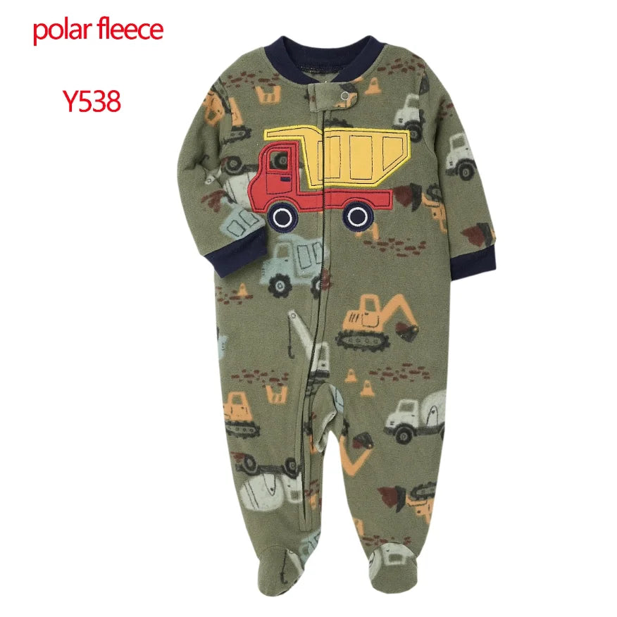 Newborn Infant Baby Boy Girl Romper Spring Autumn Polar Fleece Long-Sleeve Jumpsuit Warm Toddler Baby Clothes For a 0-12 Months