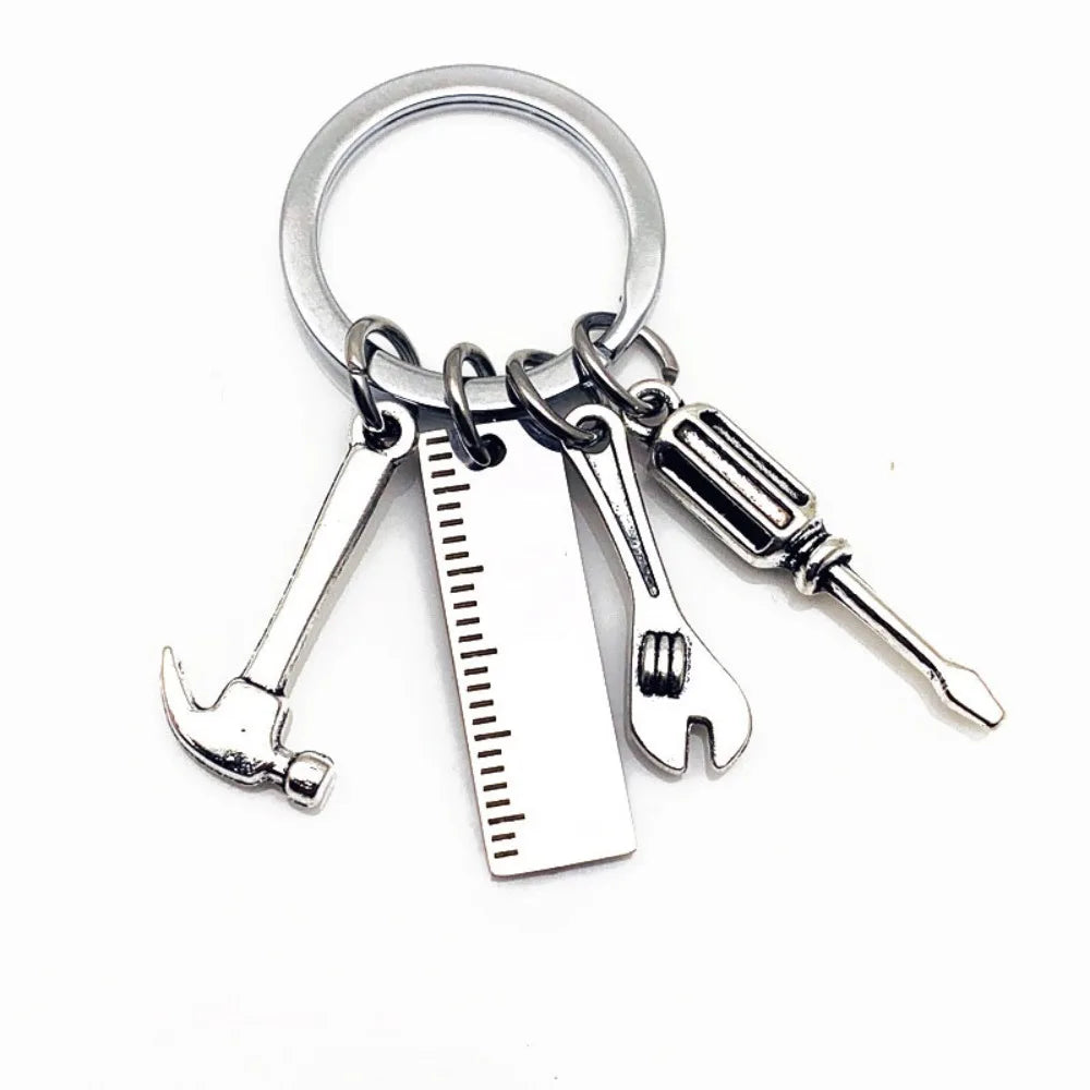 Dad Letters Dad Letters Keychains Hammer Screwdriver Dad Letters Keyring Papa Wrench Father's Day Pendant Handbag Decor