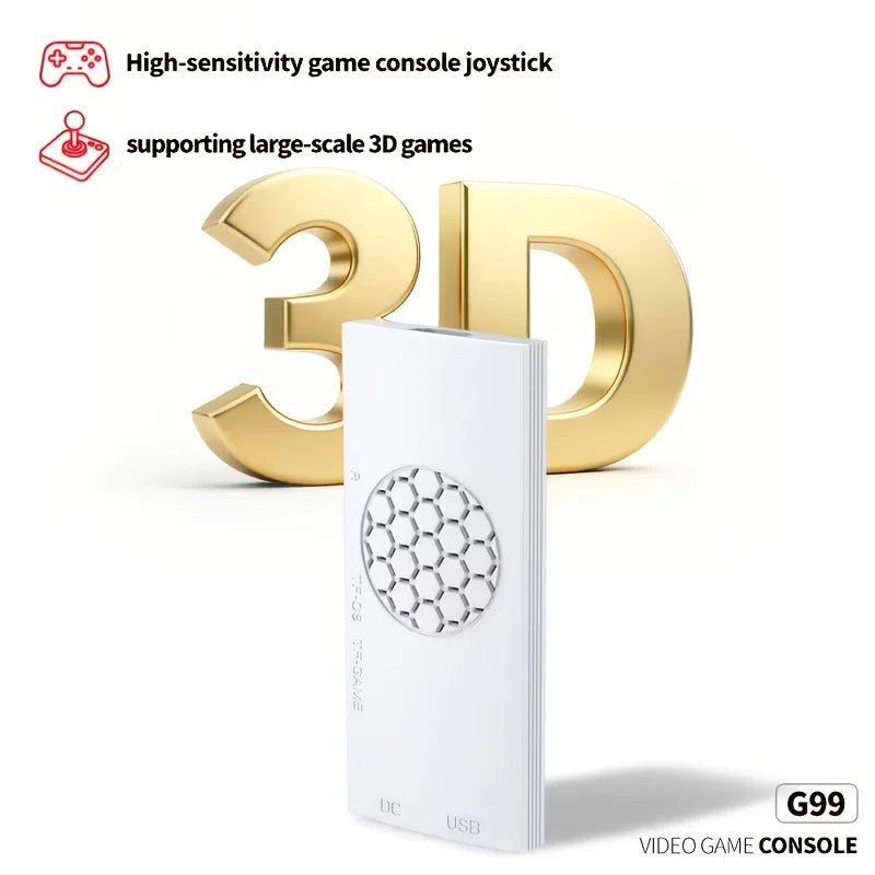 G99 Plug & Play TV Game Console – 4K, Dual Controllers