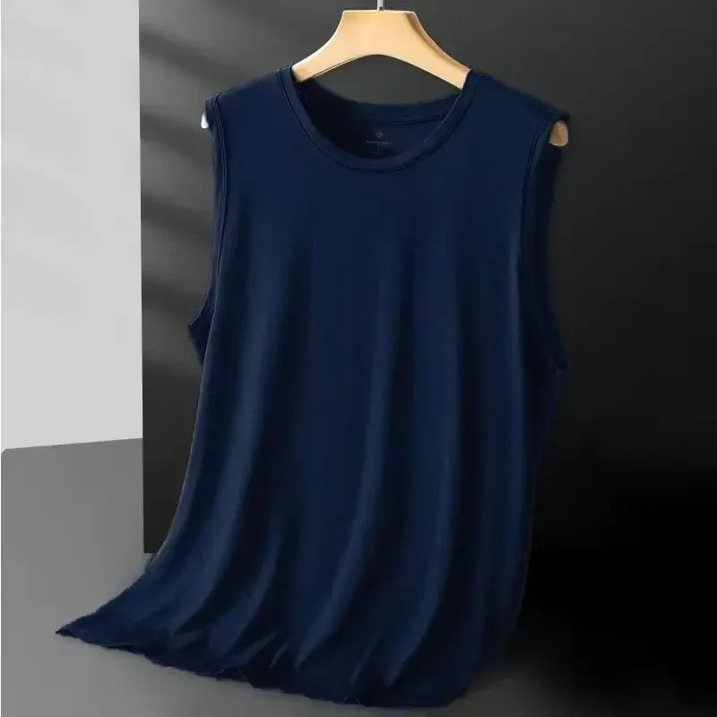 Men's Ice Silk Mesh Tank Tops Gym Stringer Transparent Bodybuilding Sleeveless Shirt Fitness Vest Male mesh Muscle Singlets