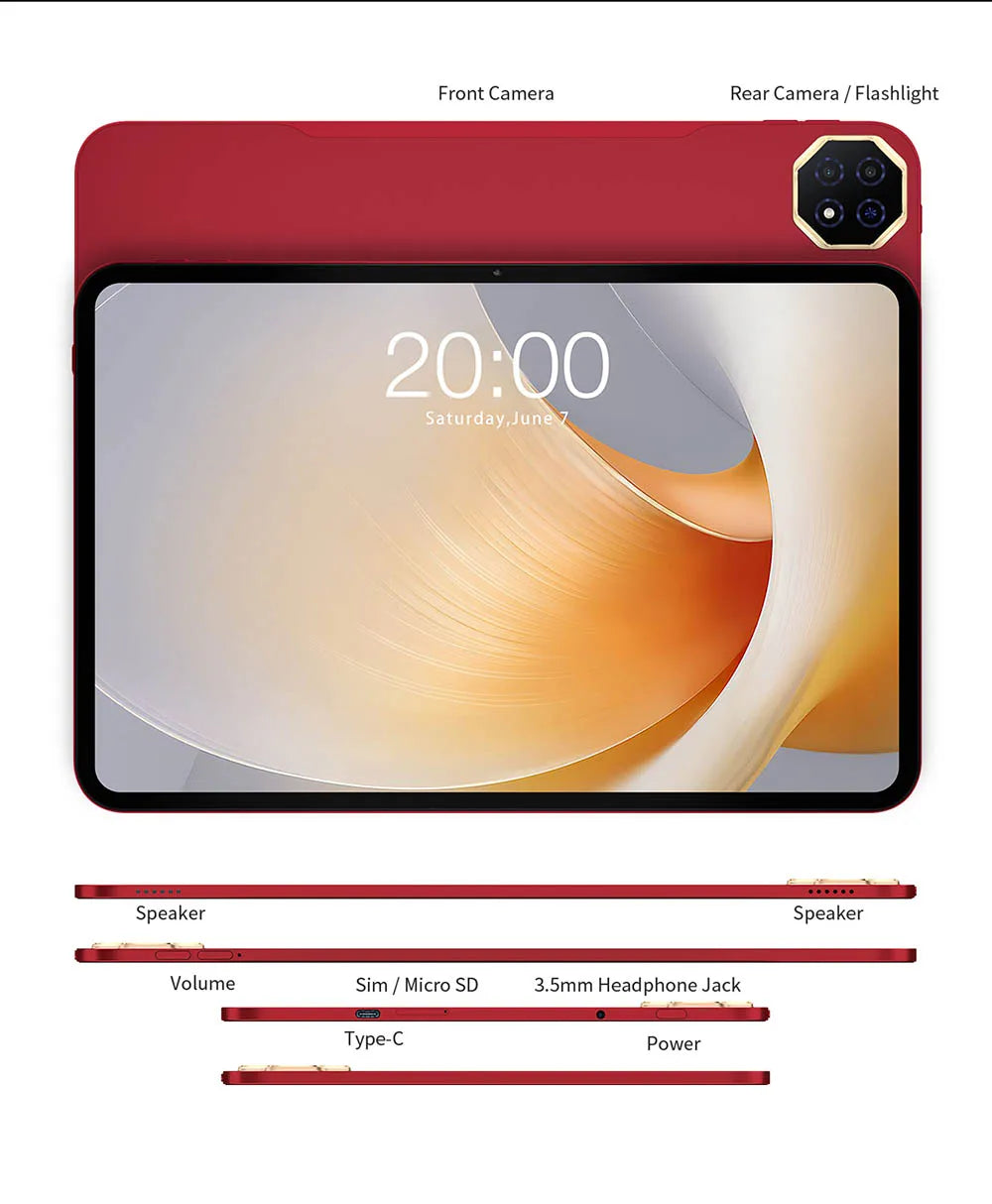 Teclast T65 Plus Android 15 Tablet 13.4" 120Hz IPS 20GB RAM(8GB+12GB) 256GB ROM 10000mAh Dual 4G TLE GPS 13MP AI Camera T65Plus