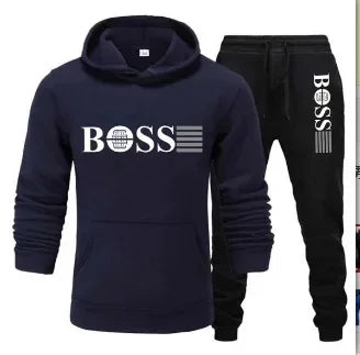 Two-piece fitness sets for autumn and winter, casual sportswear for men and women, and fashionable hooded sweatshirts