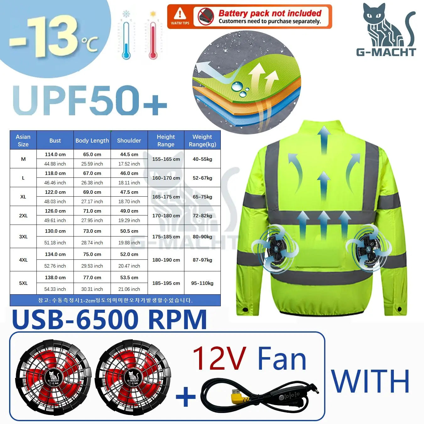 Smart Air Conditioning Cooling Jacket Men Breathable Sun Protection Workwear For Outdoor Workers Fishing Hiking