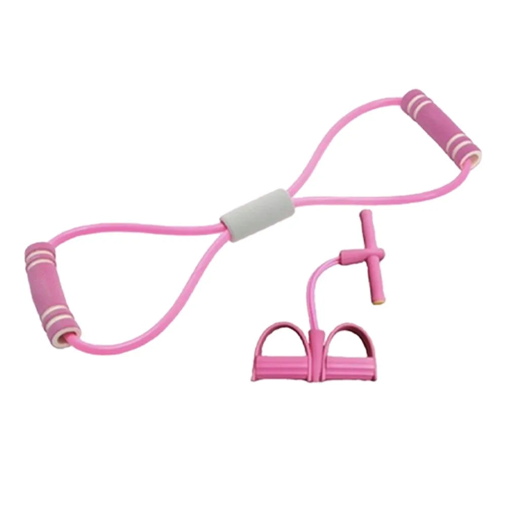 6-Tube Resistance Bands Set with Foam TPE Yoga Pedal Puller Sport At Home Shoulder Opening 8-Line Tension Rope Fitness Equipment
