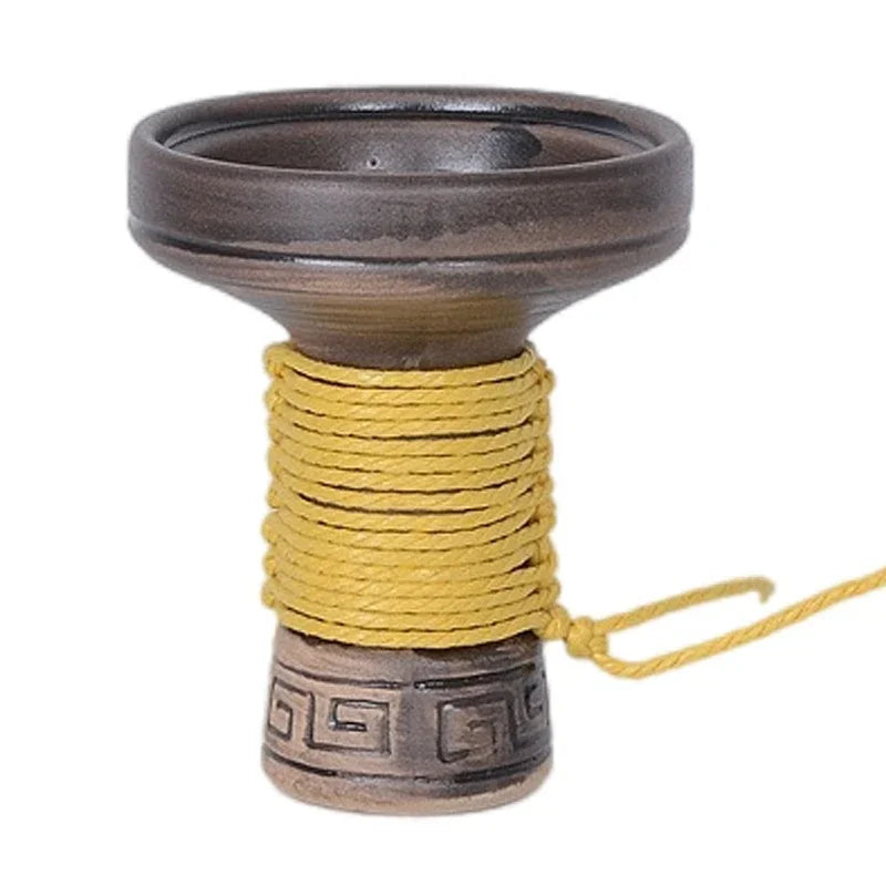 Hookah Mummy Bowl With Hemp Rope Ceramics Shisha Nargile Sheesha Narguile Chicha Cachimbas Water Pipe Smoking Accessories Tools