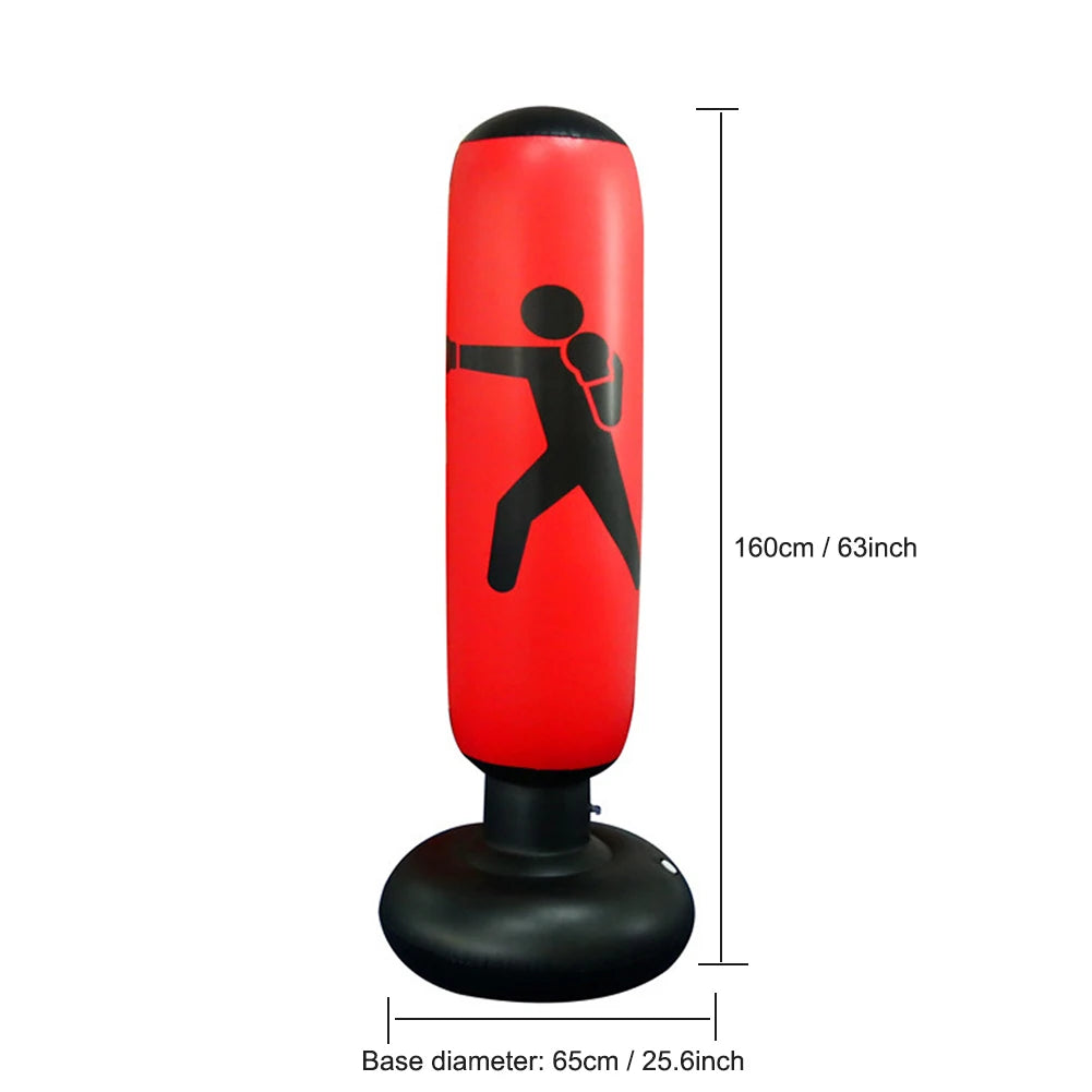 Inflatable Punching Boxing Bag Fitness Training Boxing Sack PVC Sports Fight Column Kids Boxing Fight Pressure Sandbag