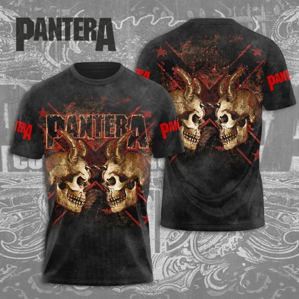 Popular Heavy Metal Rock Band Pantera 3D Print Men Women T-shirt O-neck Short Sleeve Hip Hop Top Casual Streetwear Kids Tees