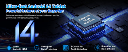 A10L 10 Inch Android Tablet 12GB RAM 64GB ROM IPS HD Touch Screen with Keyboard Case Mouse Stylus 8 in 1 Tablet Kit