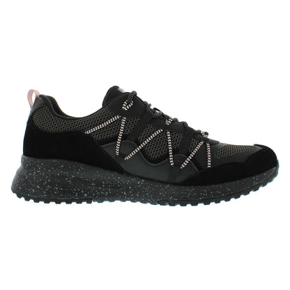 Bobs Squad 3 Zigzag Swagger Women's Sporty Court Sneakers Black with Soft Mesh Lining and PU Insole | 100% Authentic