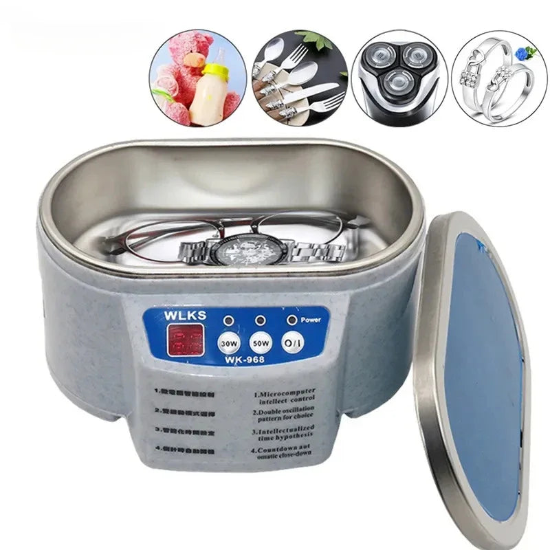 30/50W Ultrasonic Cleaner Sonicator Bath 40Khz Degas for Watches Contact Lens Glasses Denture Teeth Electric Bath for Jewelry EU