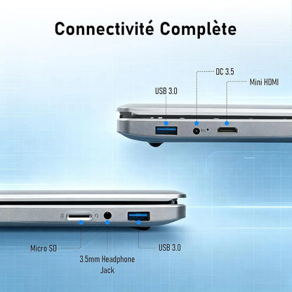Laptop 15.6 INCH 8 Go RAM Go SSD Celero N N3450 CPU PC Portable student FHD IPS with Wi-FI 5 Bluetooth