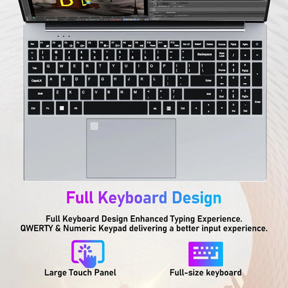 Xiaman 15.6 Inch Portable Laptop Computer Intel Core I3 6100U 16Gb Ram 1Tb Ssd Office Windows 11 Pro Notebook Pc with Backlit Fingerprint Laptops