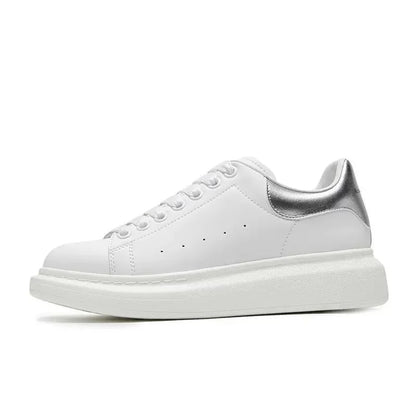 Women's Oversized White Shoes Alexander Leather Platform Sneakers Top Quality Unisex Casual Skateboard Shoes