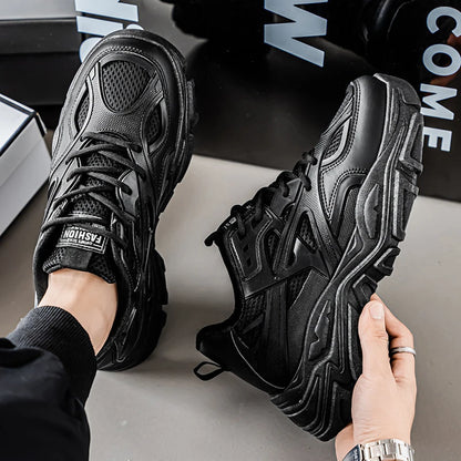 All-Season New Men's Casual Sneakers Breathable Thick Sole Non-Slip Shoes Comfortable Classic Outdoor Running Shoes for Students