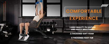 Weight Bench Adjustable Full Body Exercise Folding Fitness Workout Bench with 7 Positions Exercise Bench for Weight Lifting