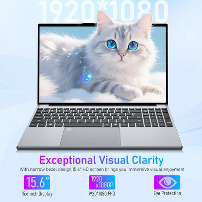 Xiaman 15.6 Inch Portable Laptop Computer Intel Core I3 6100U 16Gb Ram 1Tb Ssd Office Windows 11 Pro Notebook Pc with Backlit Fingerprint Laptops