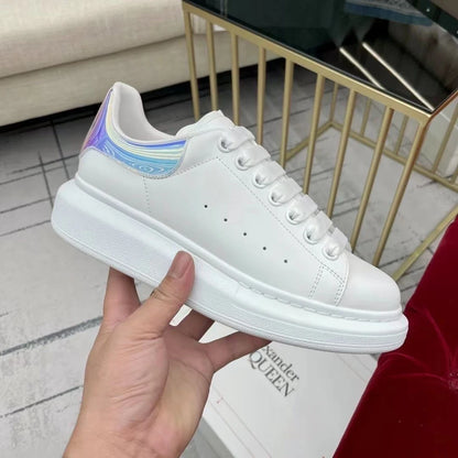 Women's Oversized White Shoes Alexander Leather Platform Sneakers Top Quality Unisex Casual Skateboard Shoes