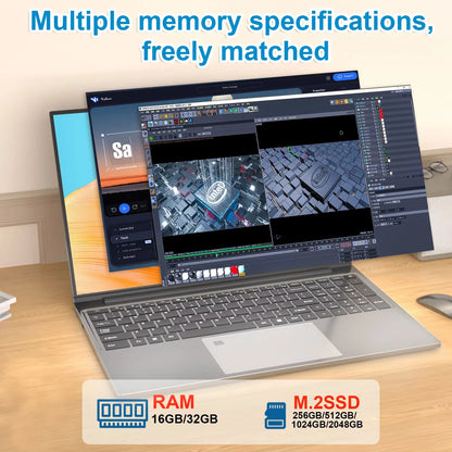 15.6“ Gaming Laptop Computer Wins 11 Intel Core i9 8950HK i3 6100 16GB RAM 1TB SSD Fingerprint Unlock Notebook Laptop Backlight