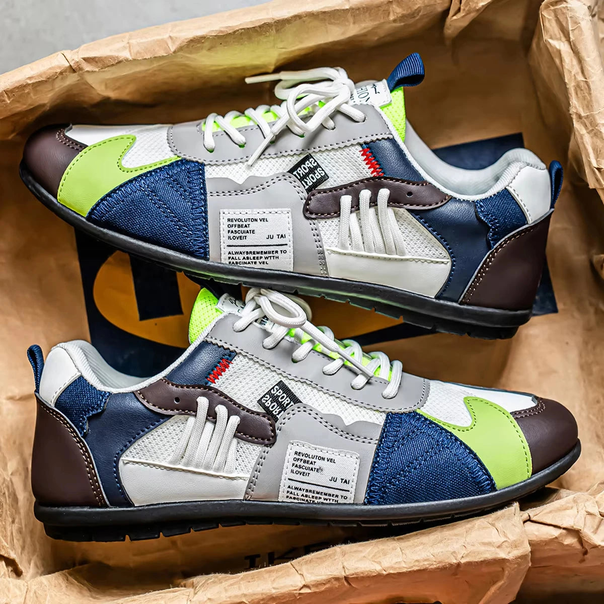 Men's Casual Sports Outdoor Hiking Shoes Trendy Fashion Street Style Comfortable Sneakers