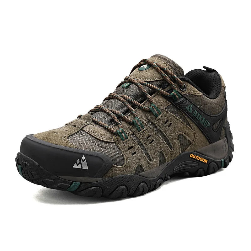 Men's Suede Leather Tactical Hiking Shoes Wear-resistant Outdoor Walking Trekking Hunting Sneakers