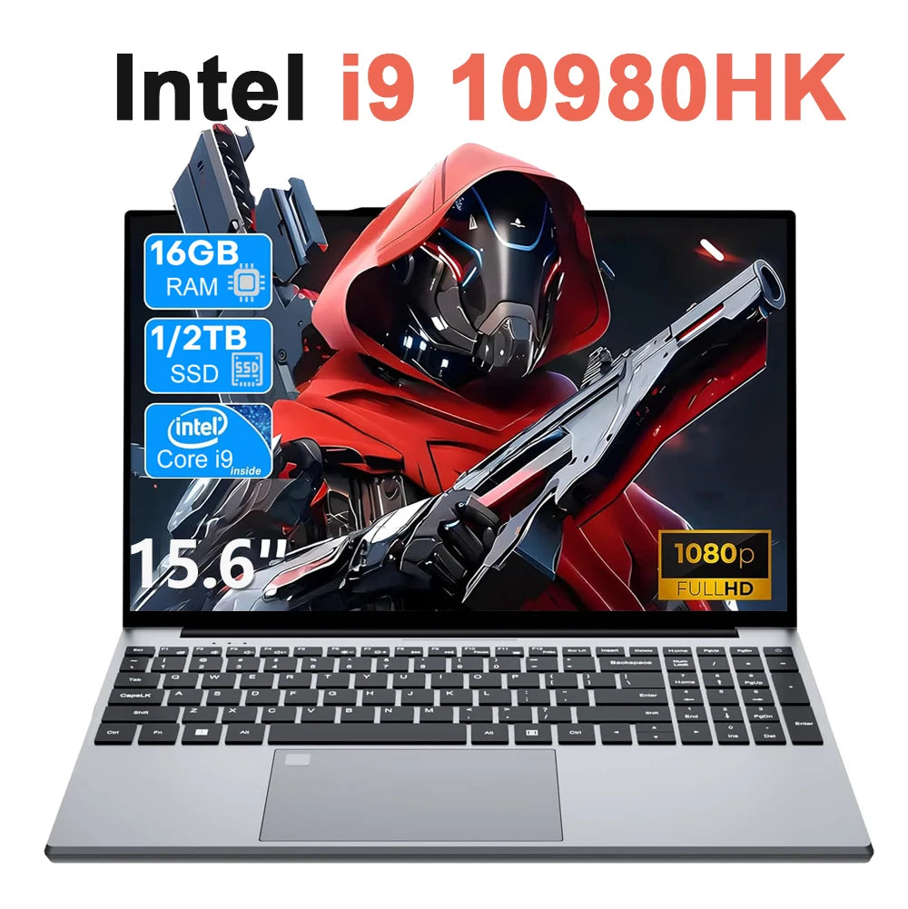 Xiaman Laptop Computer 15.6" FHD Intel Core i9 10908HK/9900 Windows 11 PRO 16GB RAM 512GB 1TB M.2 SSD WiFi6 Desktop Notebook PC