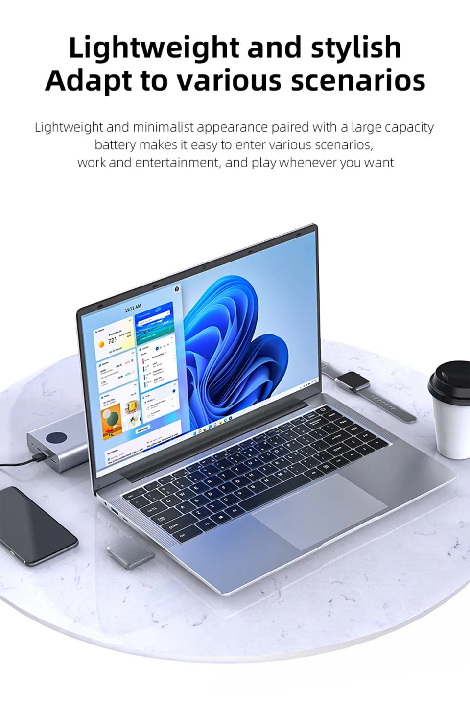 14.1" Portable Windows 11 Laptops Computer Intel Core i7 9850H/i7-8650U 12GB RAM 1TB 2TB SSD Laptops Office Study Notebook PC