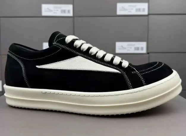 Men's Vintage Low Top Women Casual Lace up Leather Luxury Trainers Platform Vintage Trendy Designer Sneakers
