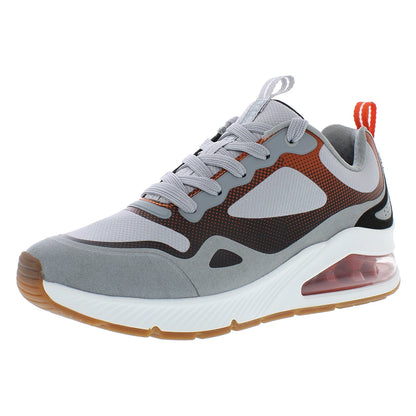 for Uno 2 Karma Men's Sporty Fashion Sneakers Grey/ Multi Height Increasing Walking Shoes with MD Insole and Mesh