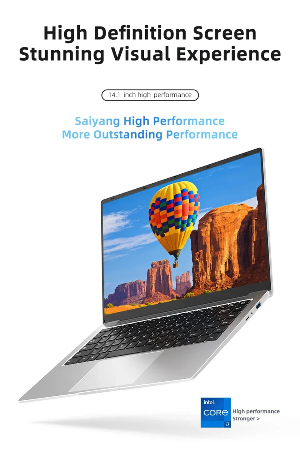 14.1" Portable Windows 11 Laptops Computer Intel Core i7 9850H/i7-8650U 12GB RAM 1TB 2TB SSD Laptops Office Study Notebook PC