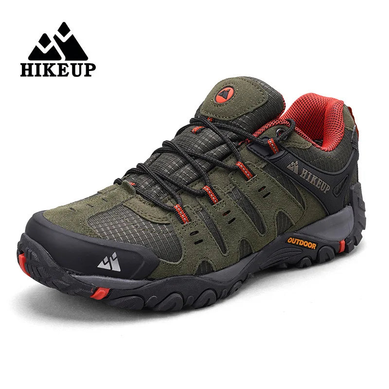 Men's Suede Leather Tactical Hiking Shoes Wear-resistant Outdoor Walking Trekking Hunting Sneakers