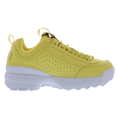 For Disruptor II Premium Womens Sporty Sneakers Gold Finch/White Light Weight Cushioned Insole LITEd Feature Made in China