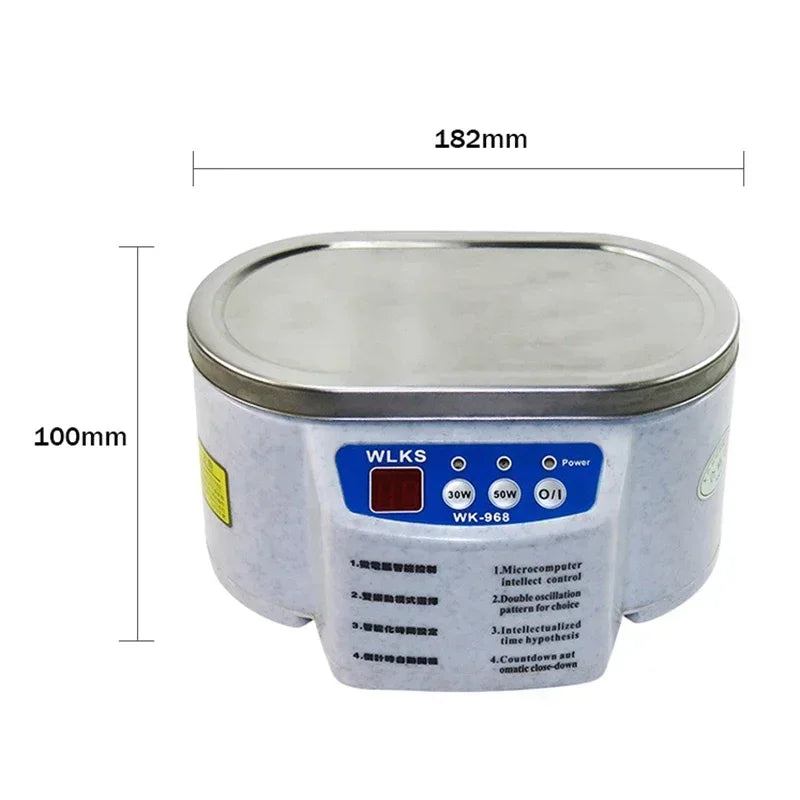 30/50W Ultrasonic Cleaner Sonicator Bath 40Khz Degas for Watches Contact Lens Glasses Denture Teeth Electric Bath for Jewelry EU