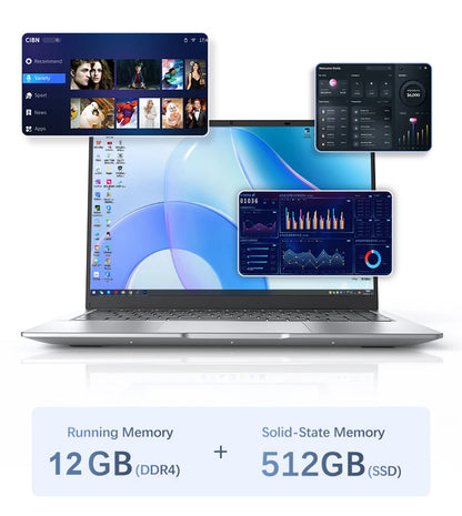 Xiaman 14.1'' Portable Windows 11 Pro Laptop Computer Intel Celeron 3855U 12GB RAM 1TB SSD Office Notebook Business Pc Laptops