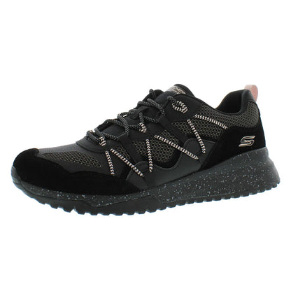 Bobs Squad 3 Zigzag Swagger Women's Sporty Court Sneakers Black with Soft Mesh Lining and PU Insole | 100% Authentic
