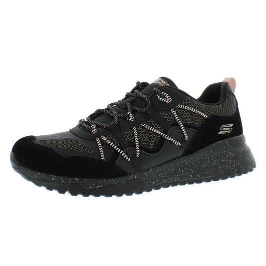 Bobs Squad 3 Zigzag Swagger Women's Sporty Court Sneakers Black with Soft Mesh Lining and PU Insole | 100% Authentic