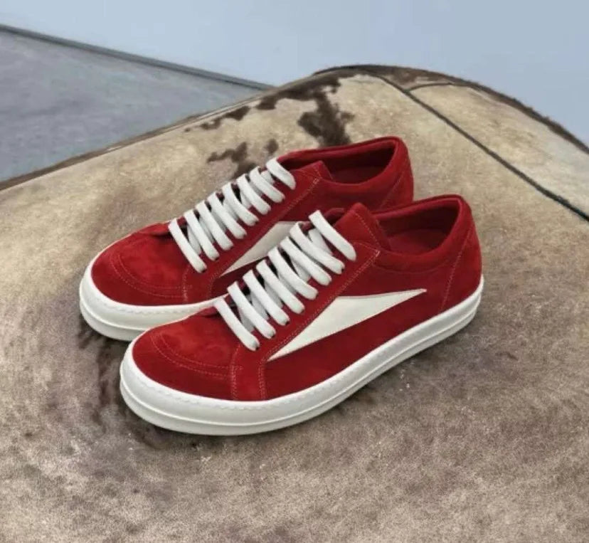 Men's Vintage Low Top Women Casual Lace up Leather Luxury Trainers Platform Vintage Trendy Designer Sneakers