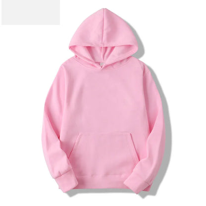 Solid Color Fleece Hip Hop Hoodie