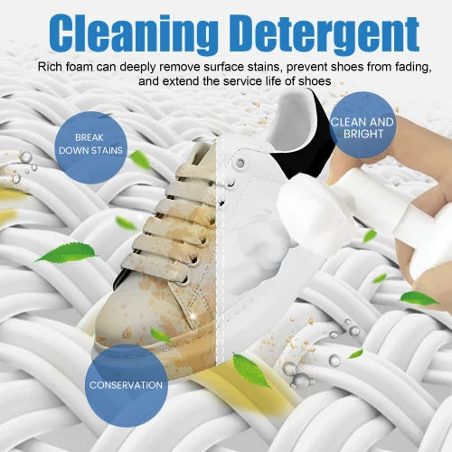 Jue-Fish Water-Free Foam Kit  Small Shoes Sneakers Decontaminating Brightening White Cleaning