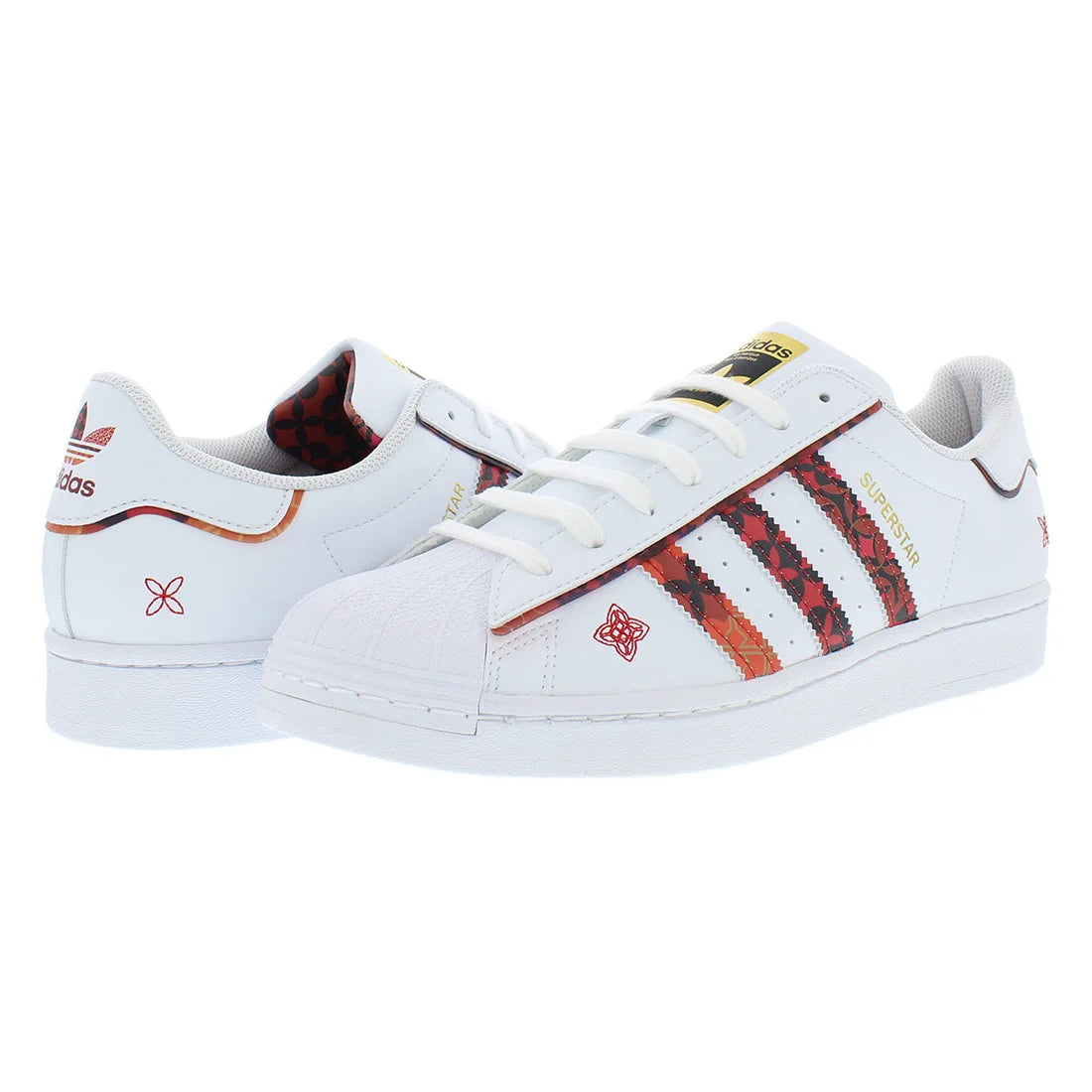 For Superstar Men's Running Shoes White/Red Color-100% Authentic Model GX8839 Made in Vietnam