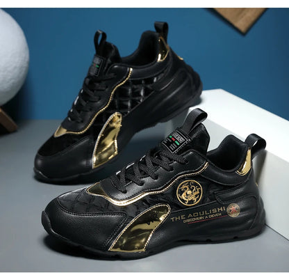 Men's Retro Walking Shoes Trendy Breathable Low-top Casual Sneakers Unisex Height-enhancing Sports Shoes