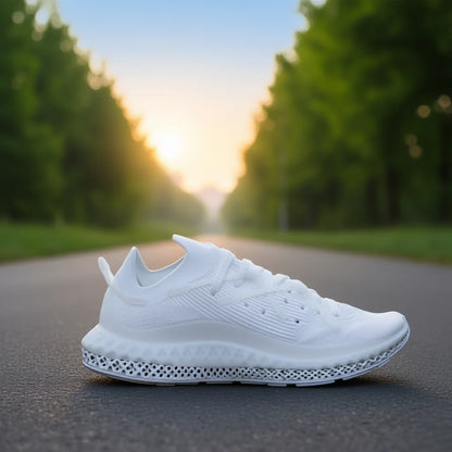 For 4D Fusio Men's Running Shoes White Mesh Upper Rubber Outsole TPU Midsole Summer Sportwear GZ7885