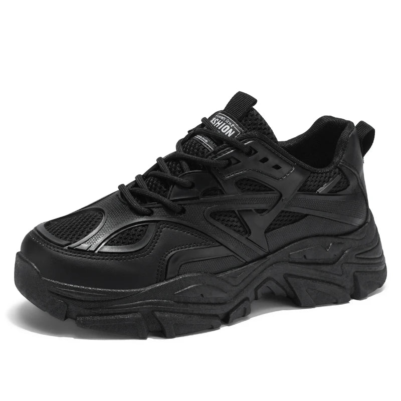 All-Season New Men's Casual Sneakers Breathable Thick Sole Non-Slip Shoes Comfortable Classic Outdoor Running Shoes for Students