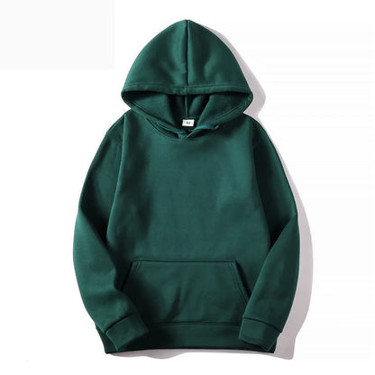 Solid Color Fleece Hip Hop Hoodie