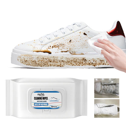 Jue-Fish Small White Shoe Cleaning Wipes Portable Free Decontamination One Wipe Sports Shoes Wash for Babies