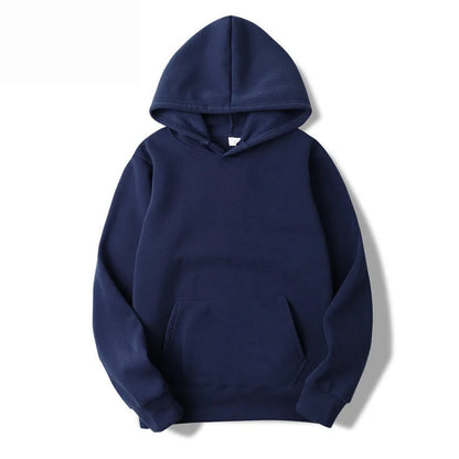 Solid Color Fleece Hip Hop Hoodie