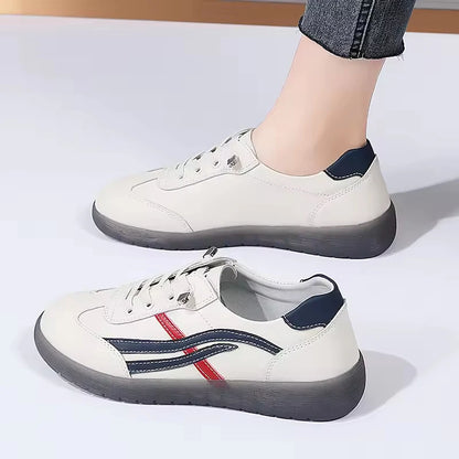 Manufacturer's Popular Genuine White Shoes Women Lightweight Casual Flat Shoes Ins Fashionable Versatile Jelly Sole Sneakers